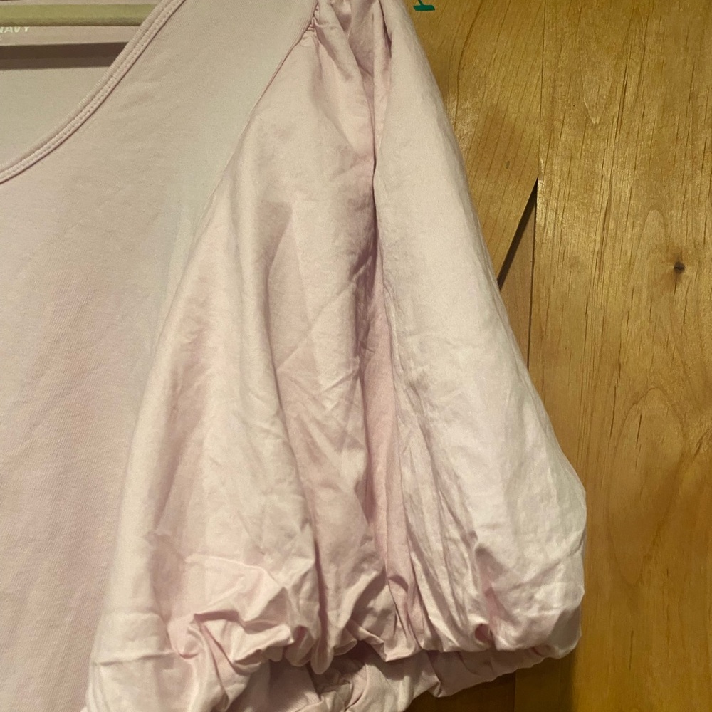 Old Navy Blush Pink Puff Sleeve Top - Picture 4 of 6